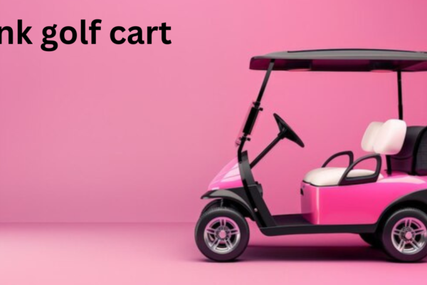 pink golf cart