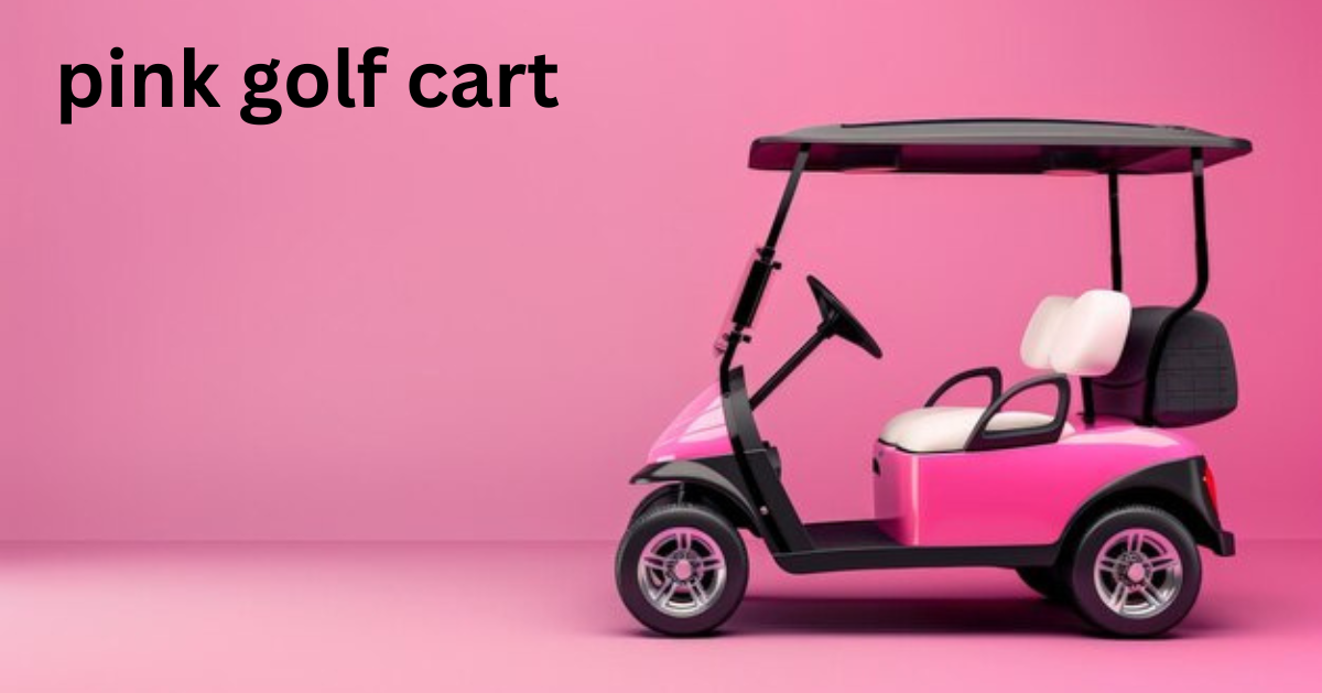 pink golf cart